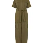 Grüner Cargo Overall aus Baumwolle