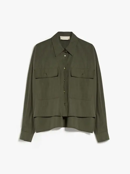 Grünes Popeline-Hemd