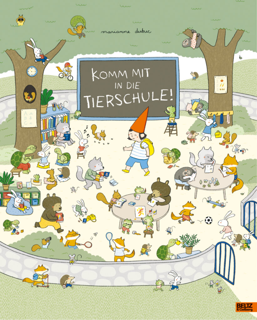 Kinderbuch-Cover: Komm mit in die Tierschule!