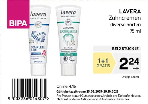 maxima Gutschein Lavera