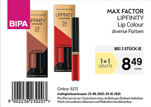 maxima Gutschein maxfactor