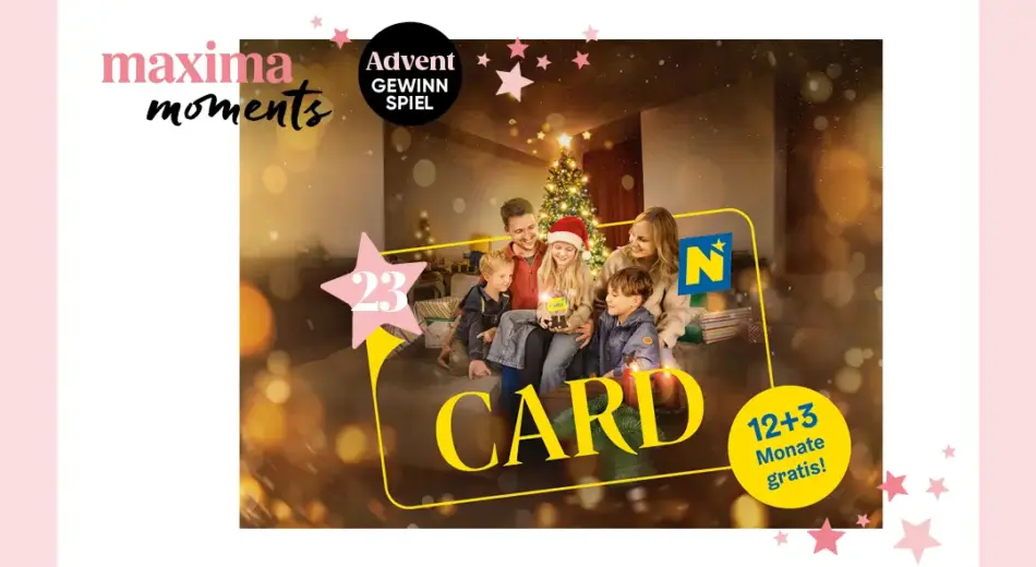 maxima Adventkalender Tür 23, NÖ Card