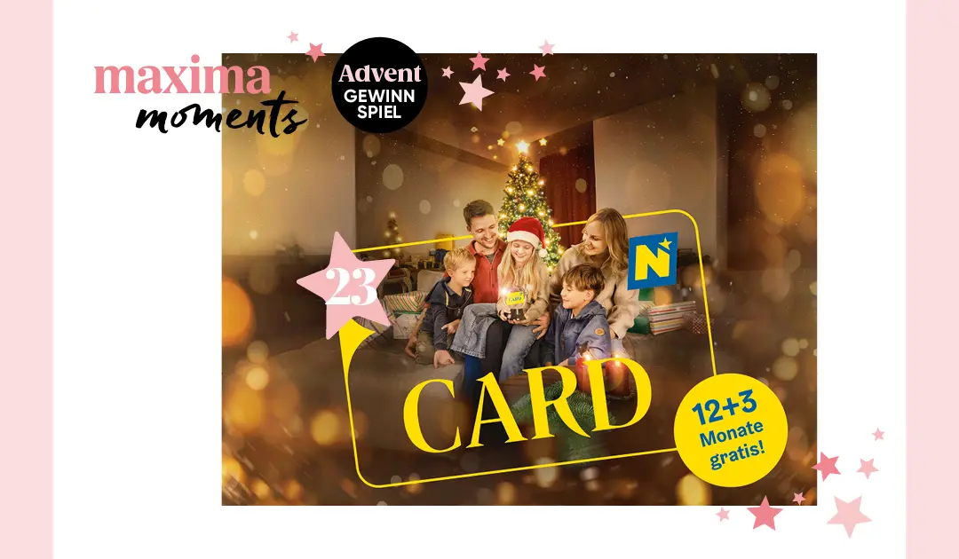 maxima Adventkalender Tür 23, NÖ Card