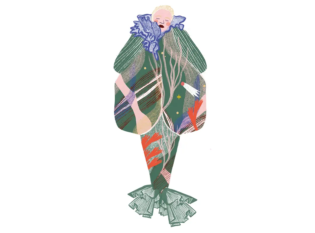 Illustration Jahreshoroskop 2026 Fische