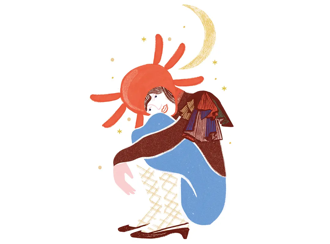 Illustration Jahreshoroskop 2026 Krebs