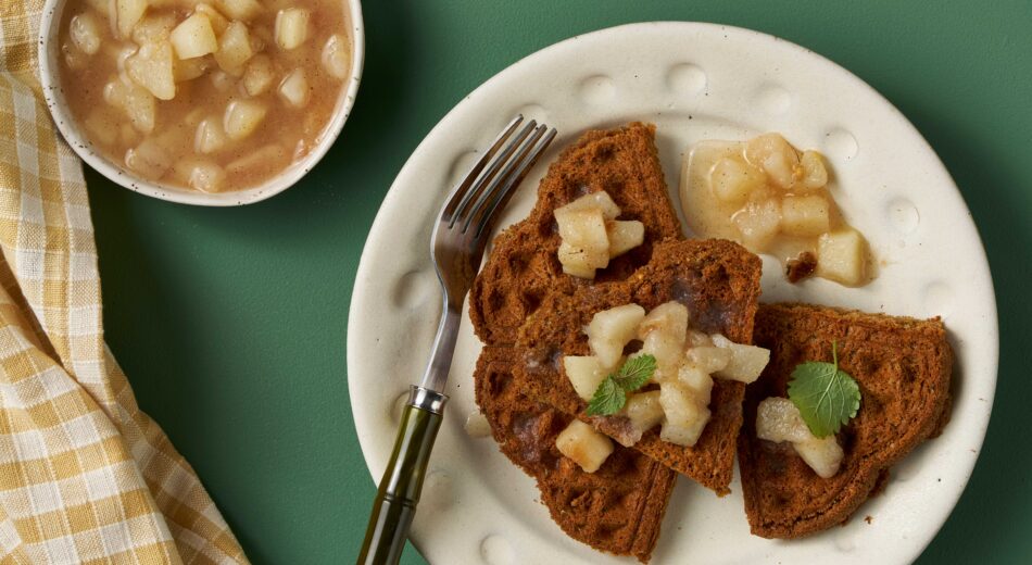 food-feminine-food-waffeln-birnenkompott