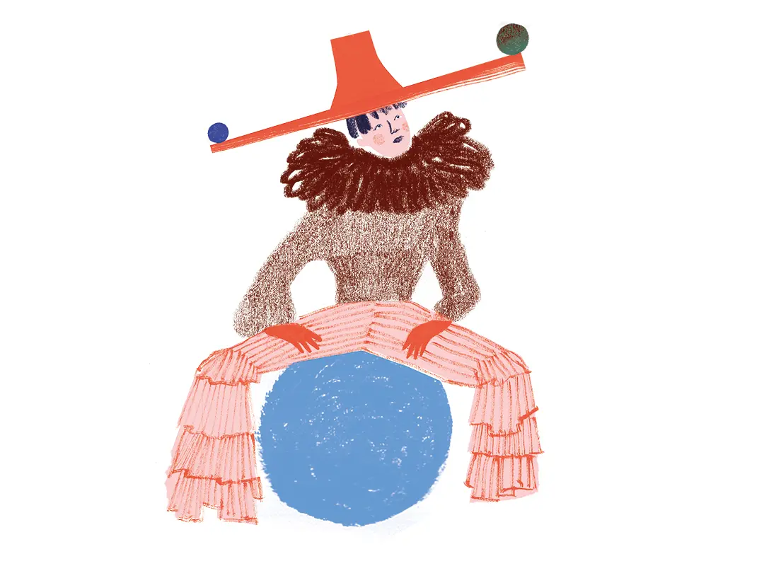 Illustration Jahreshoroskop 2026 Waage