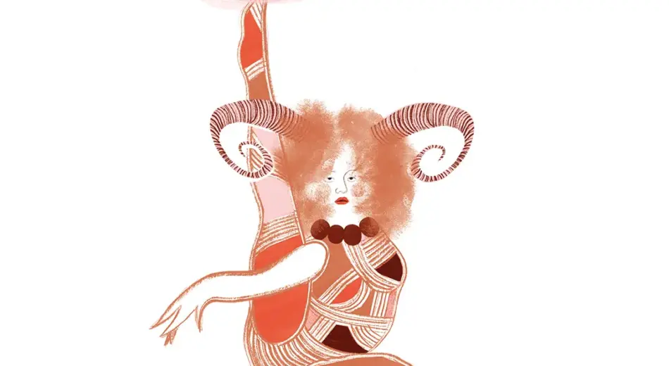 Illustration Jahreshoroskop 2026 Widder