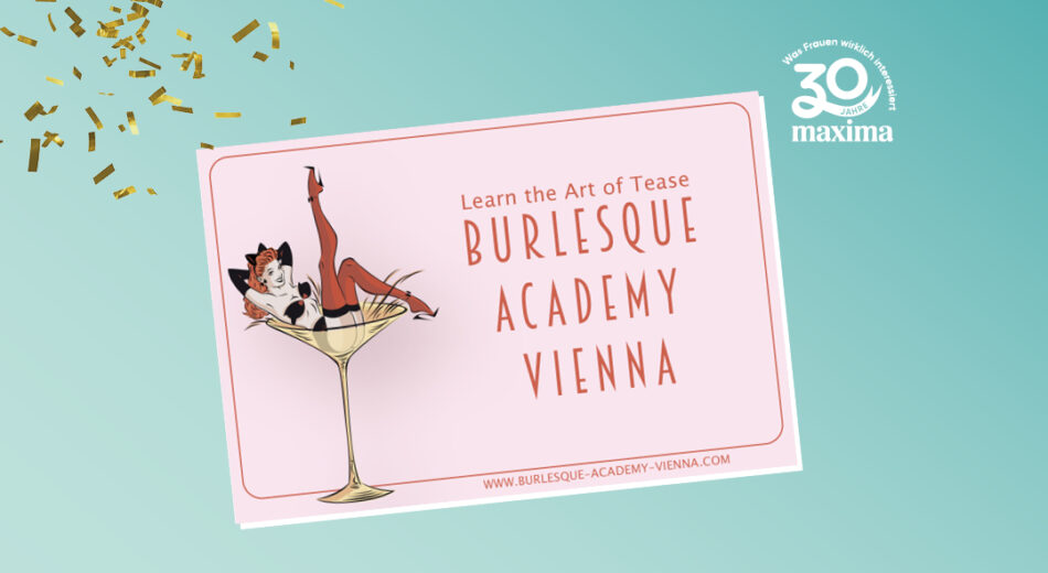 30 Jahre maxima Logo mit Bulesque Academy