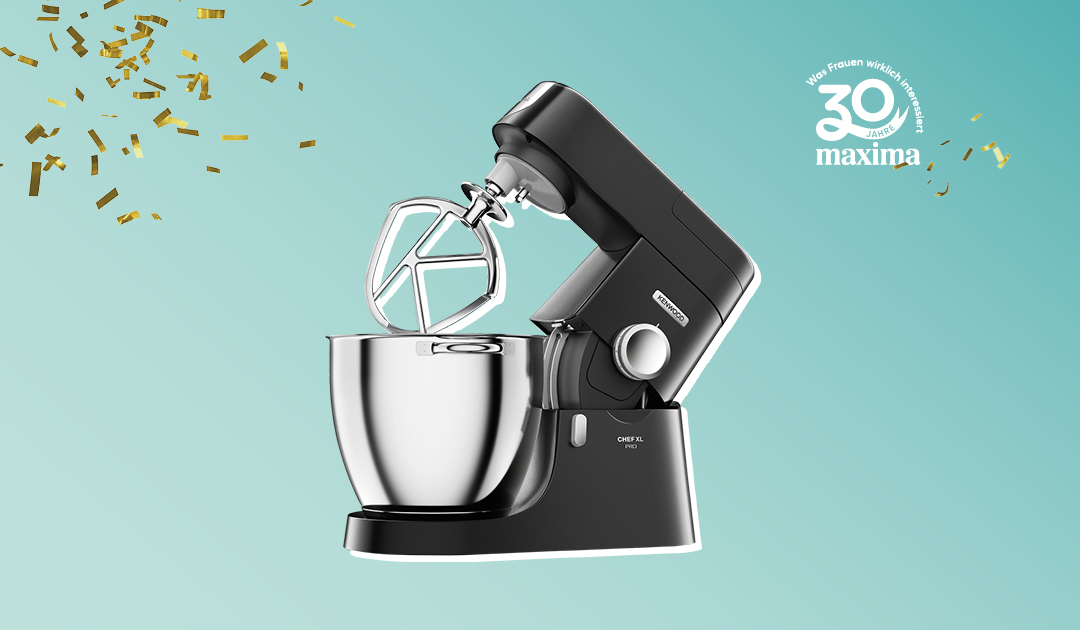 30 Jahre maxima Logo mit Kenwood