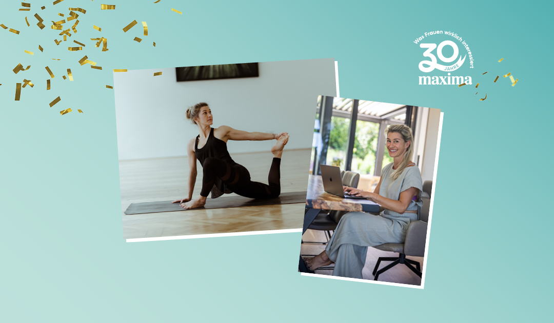 30 Jahre maxima Logo mit Move Mind Food