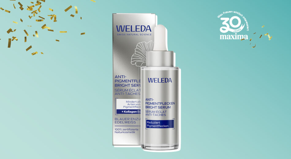 30 Jahre maxima Logo mit Weleda