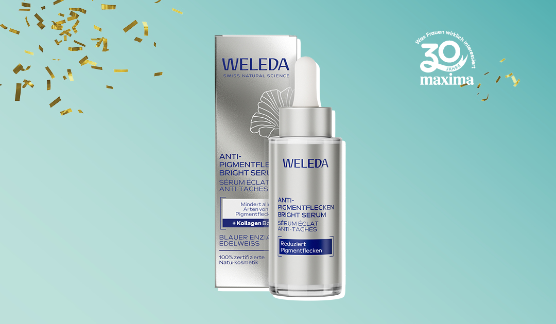 30 Jahre maxima Logo mit Weleda