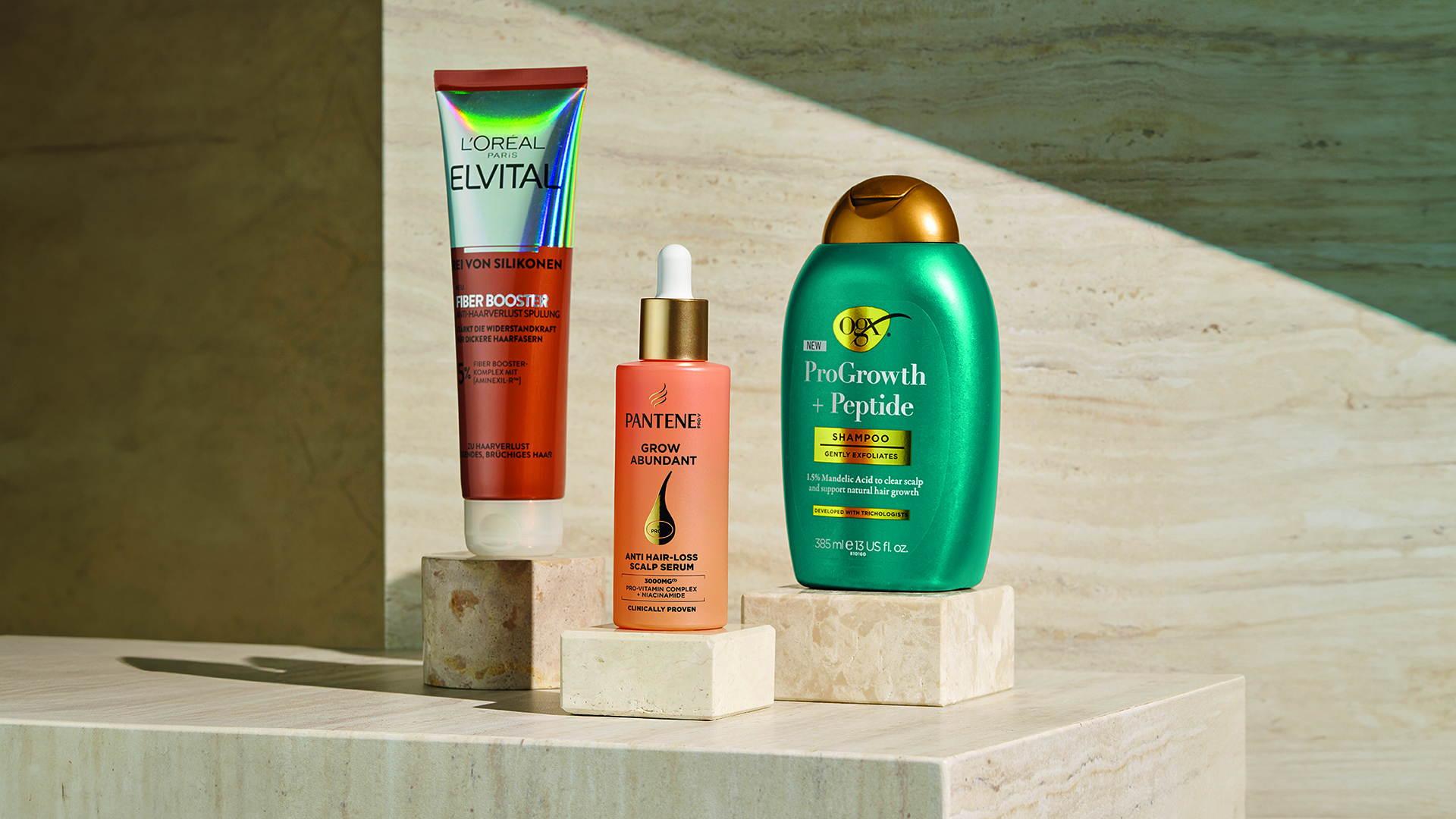 Freisteller von Haarpflegeprodukten