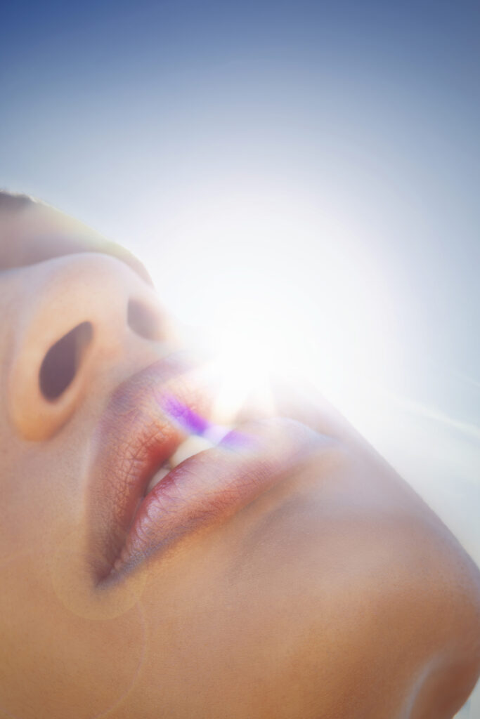 maxima Sonnenschutz Editorial Shooting, Fokus auf Lippen