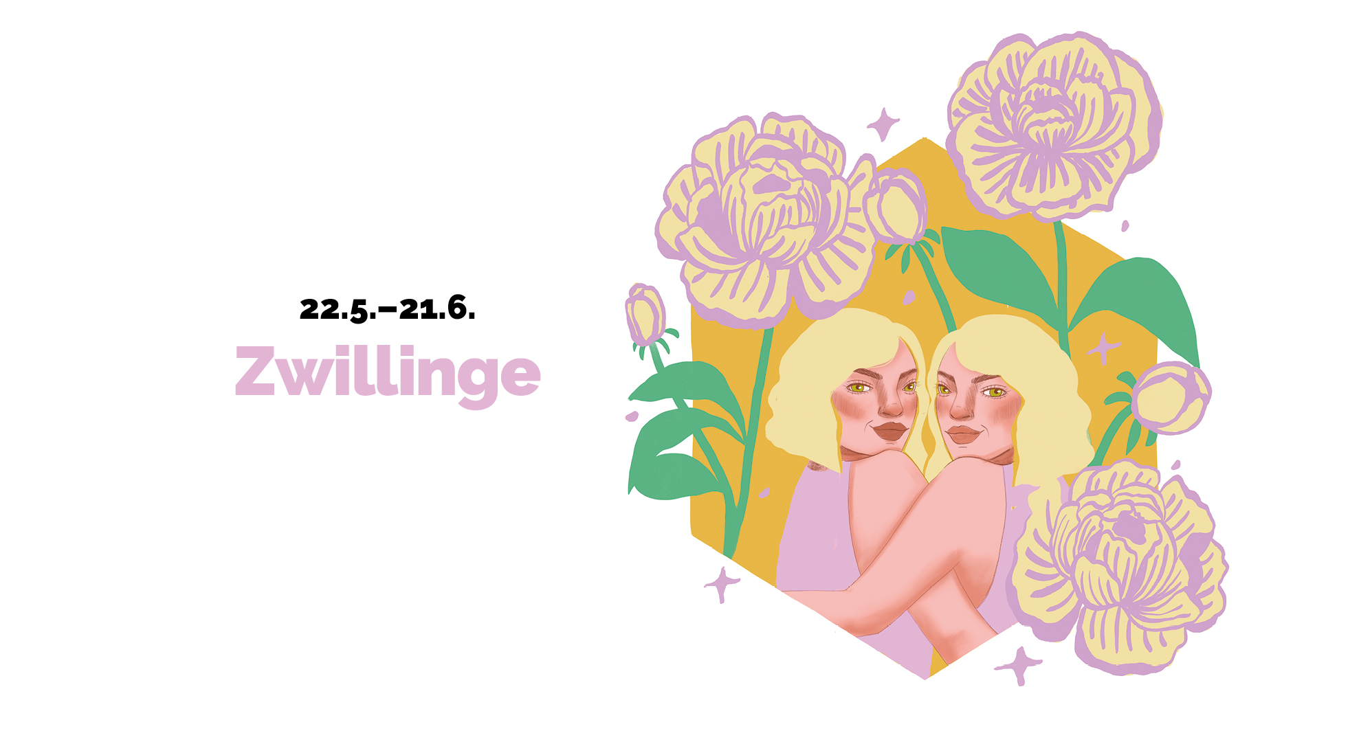 Headerbild Sommerhoroskop maxima, Zwillinge